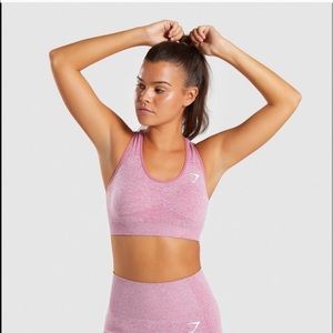 Gymshark vital seamless dusty pink marl sports bra